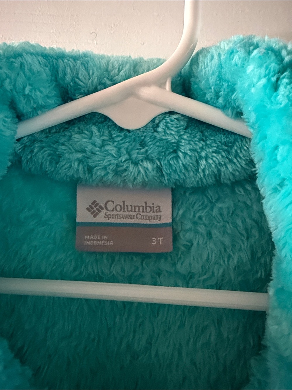 Columbia Girls' Aqua Plush Full-Zip Sherpa Jacket, Size 3T - Picture 2 of 4